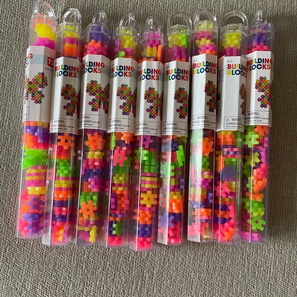 Target Toys Set Of 9 Target Building Blocks Neon Colors Puzzle